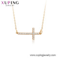 44814 Wholesale fashion jewelry religion necklace 18k gold color cross necklace with key